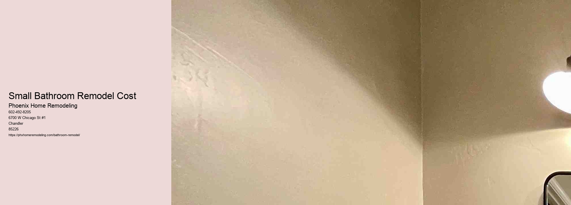 Small Bathroom Remodel Cost