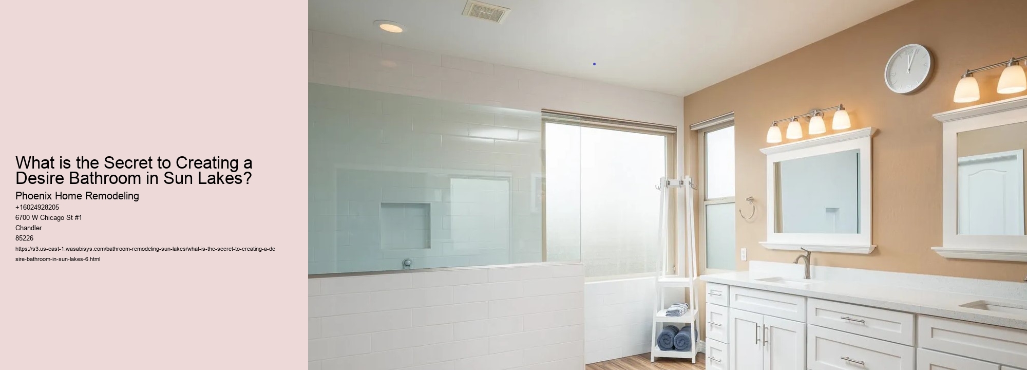 What is the Secret to Creating a Desire Bathroom in Sun Lakes?