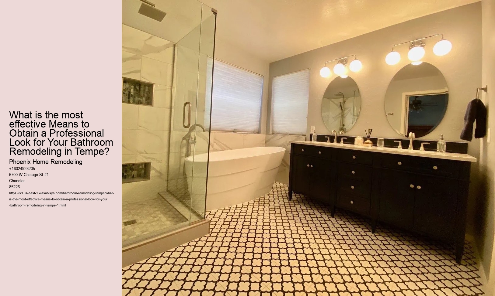 What is the most effective Means to Obtain a Professional Look for Your Bathroom Remodeling in Tempe?