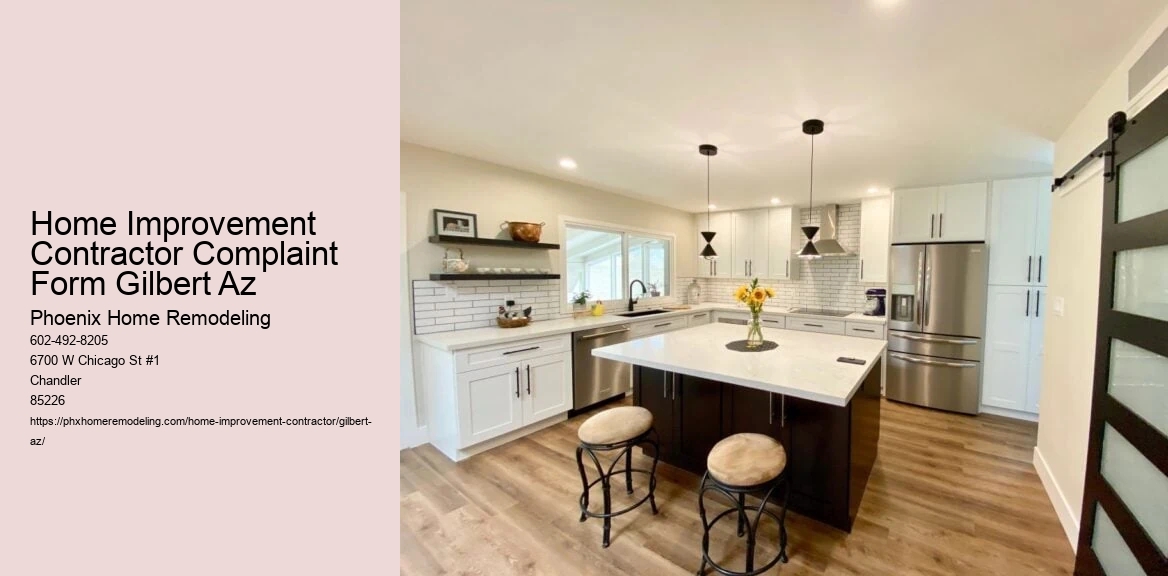 Home Improvement Contractor Complaint Form Gilbert Az