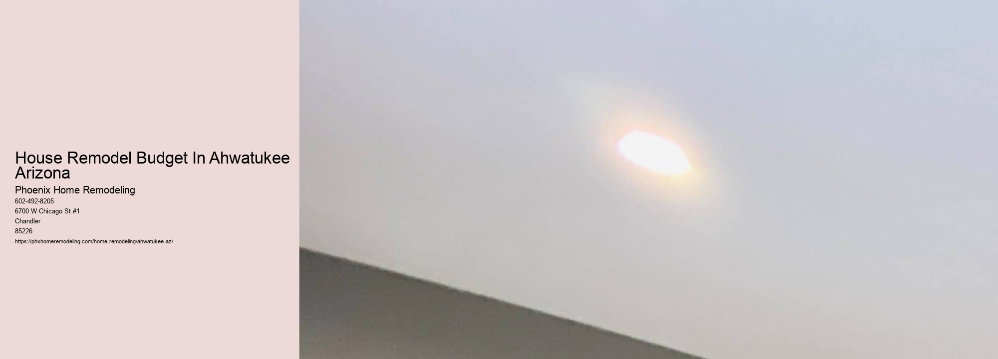 House Remodel Budget In Ahwatukee Arizona