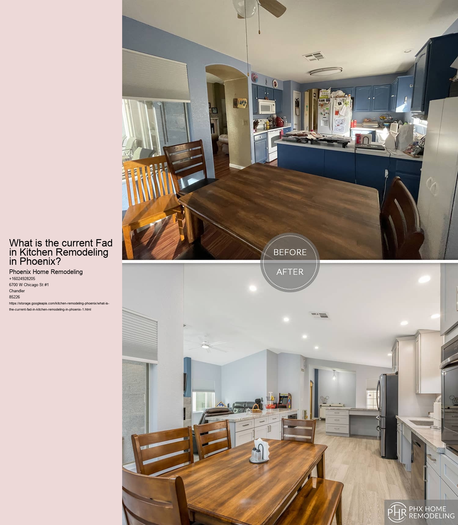 What is the current Fad in Kitchen Remodeling in Phoenix?