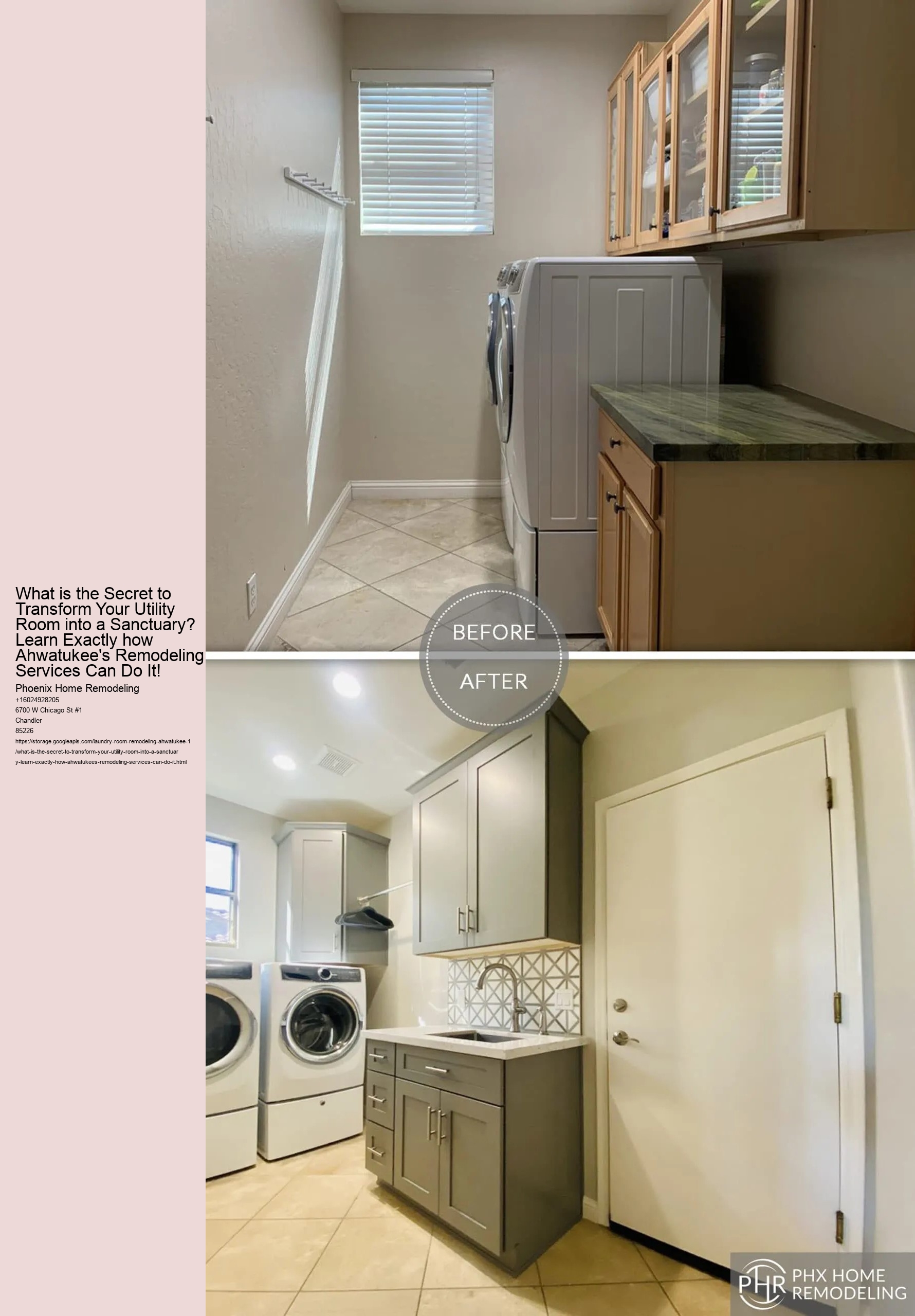 What is the Secret to Transform Your Utility Room into a Sanctuary? Learn Exactly how Ahwatukee's Remodeling Services Can Do It!