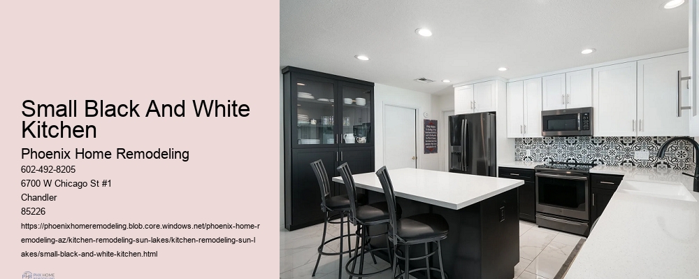 Small Black And White Kitchen