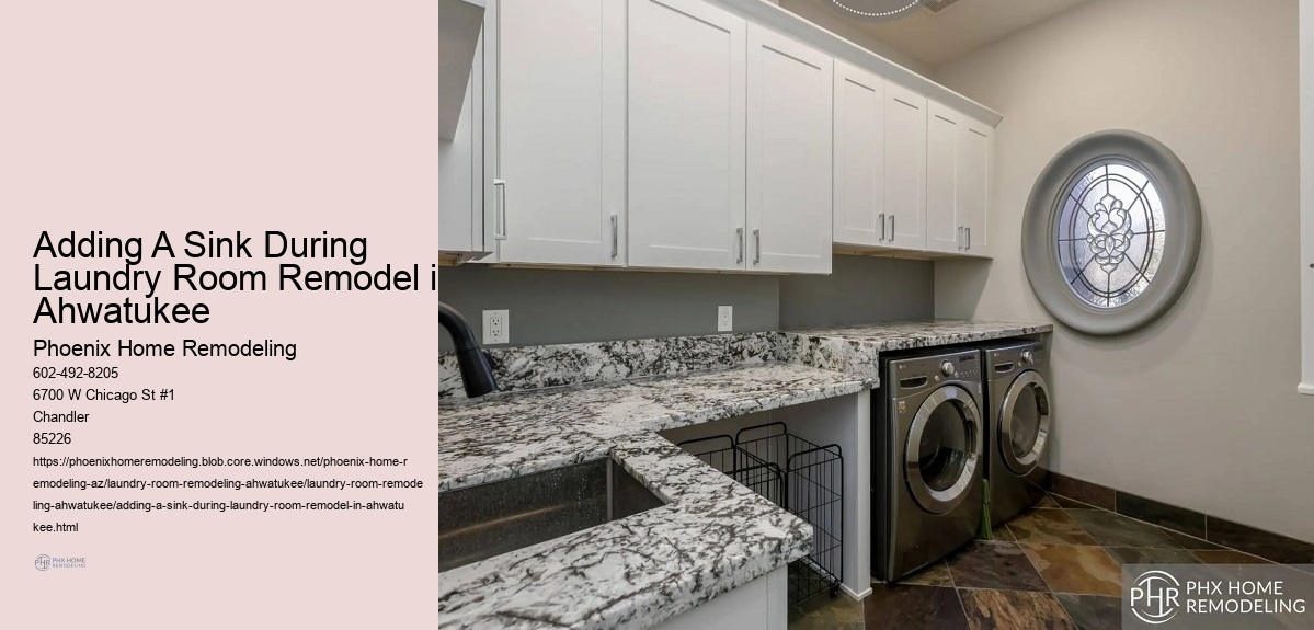 Adding A Sink During Laundry Room Remodel in Ahwatukee