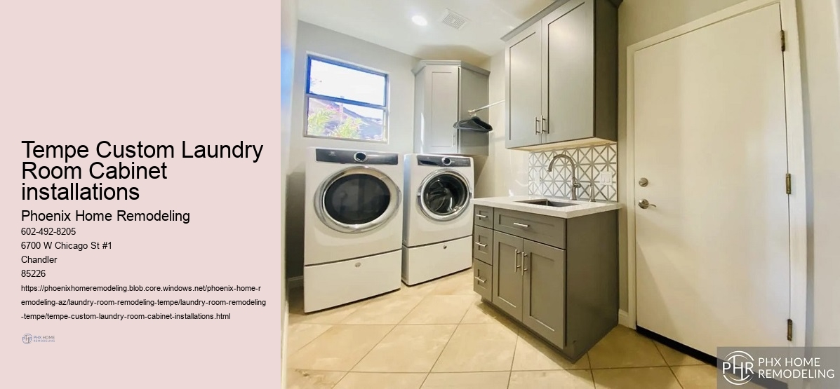 Tempe Custom Laundry Room Cabinet installations