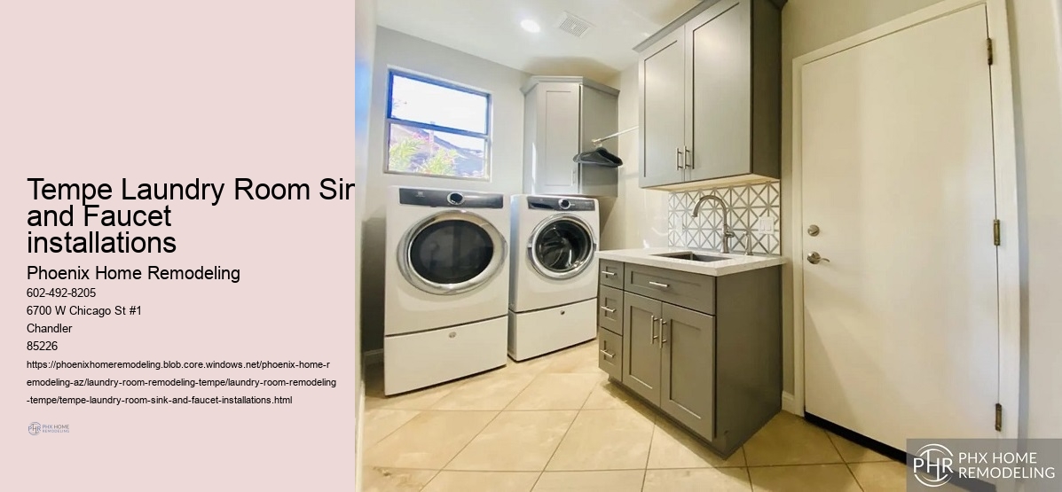 Tempe Laundry Room Sink and Faucet installations