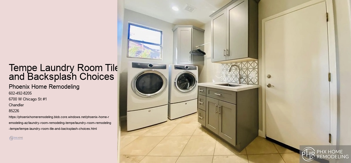 Tempe Laundry Room Tile and Backsplash Choices