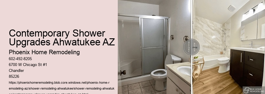Contemporary Shower Upgrades Ahwatukee AZ