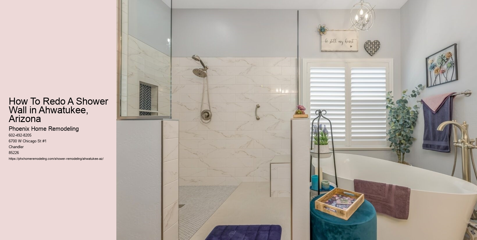 How To Redo A Shower Wall in Ahwatukee, Arizona