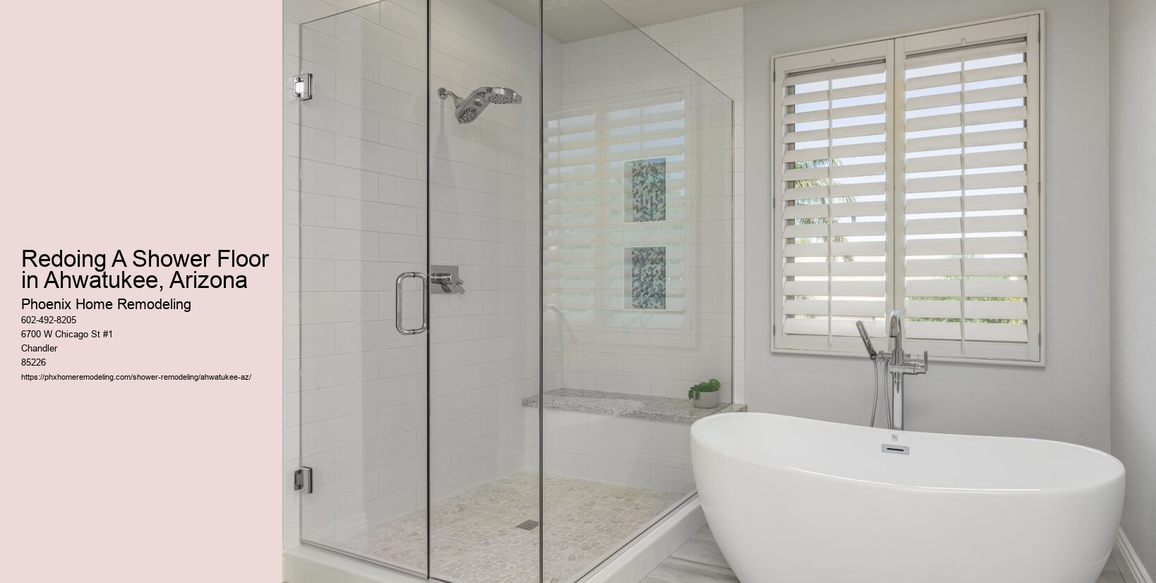 Redoing A Shower Floor in Ahwatukee, Arizona