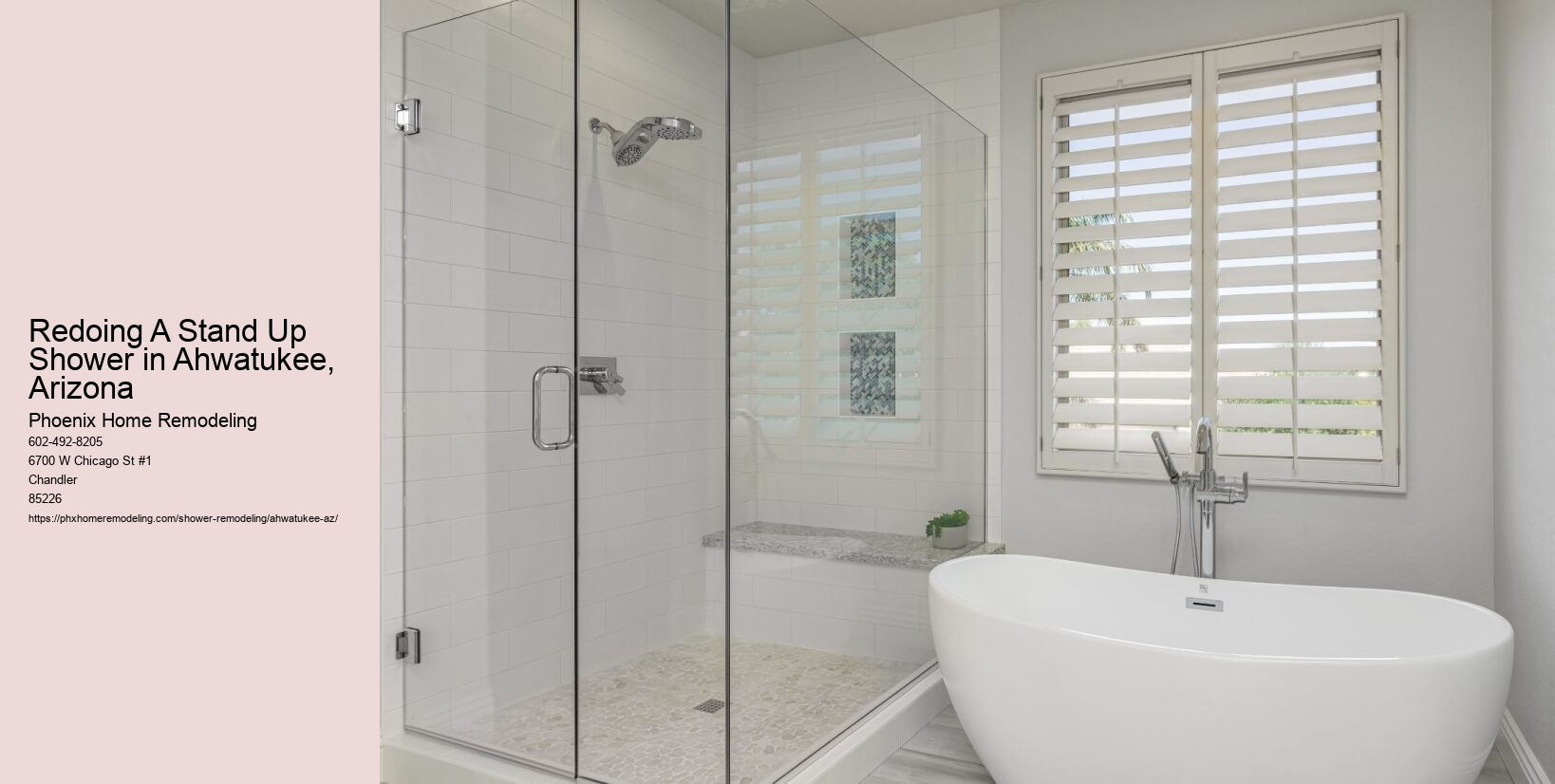 Redoing A Stand Up Shower in Ahwatukee, Arizona