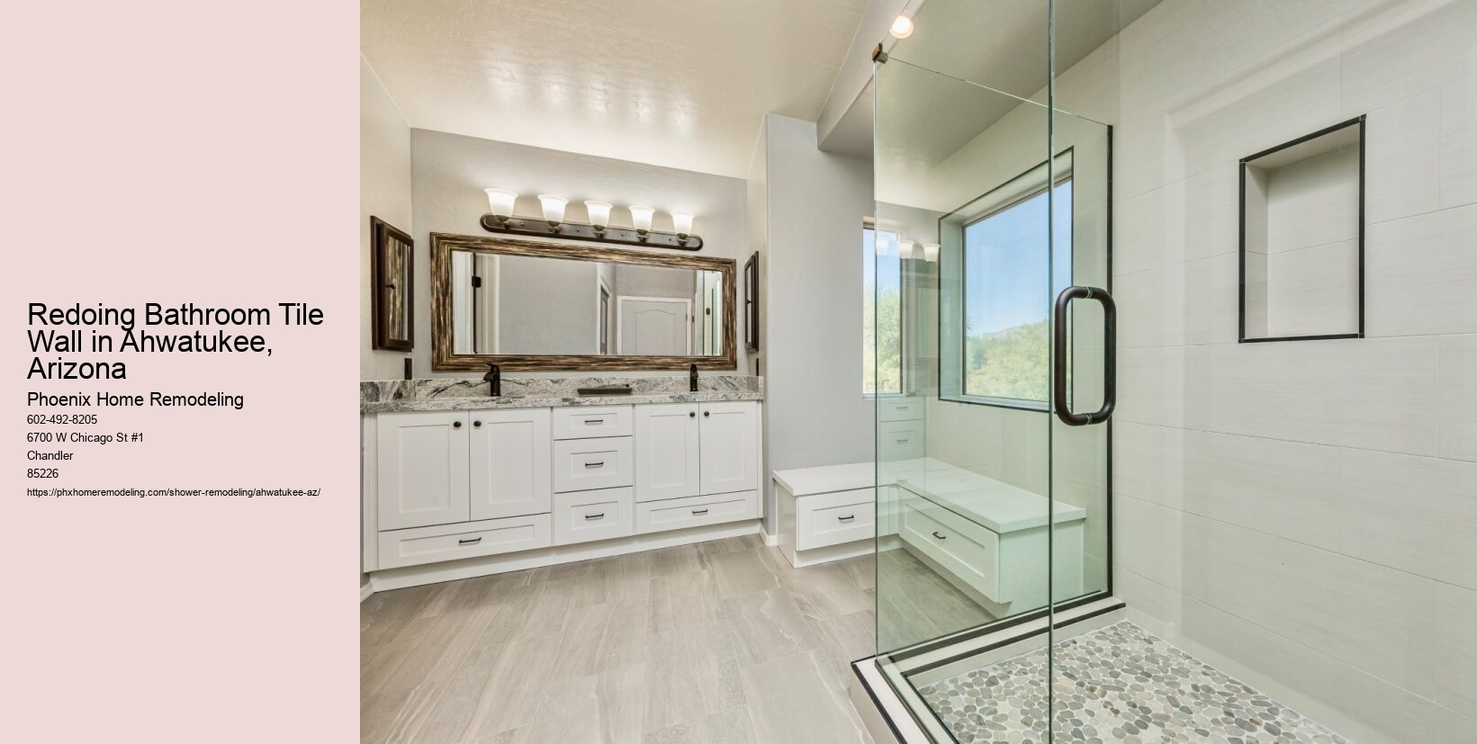 Redoing Bathroom Tile Wall in Ahwatukee, Arizona