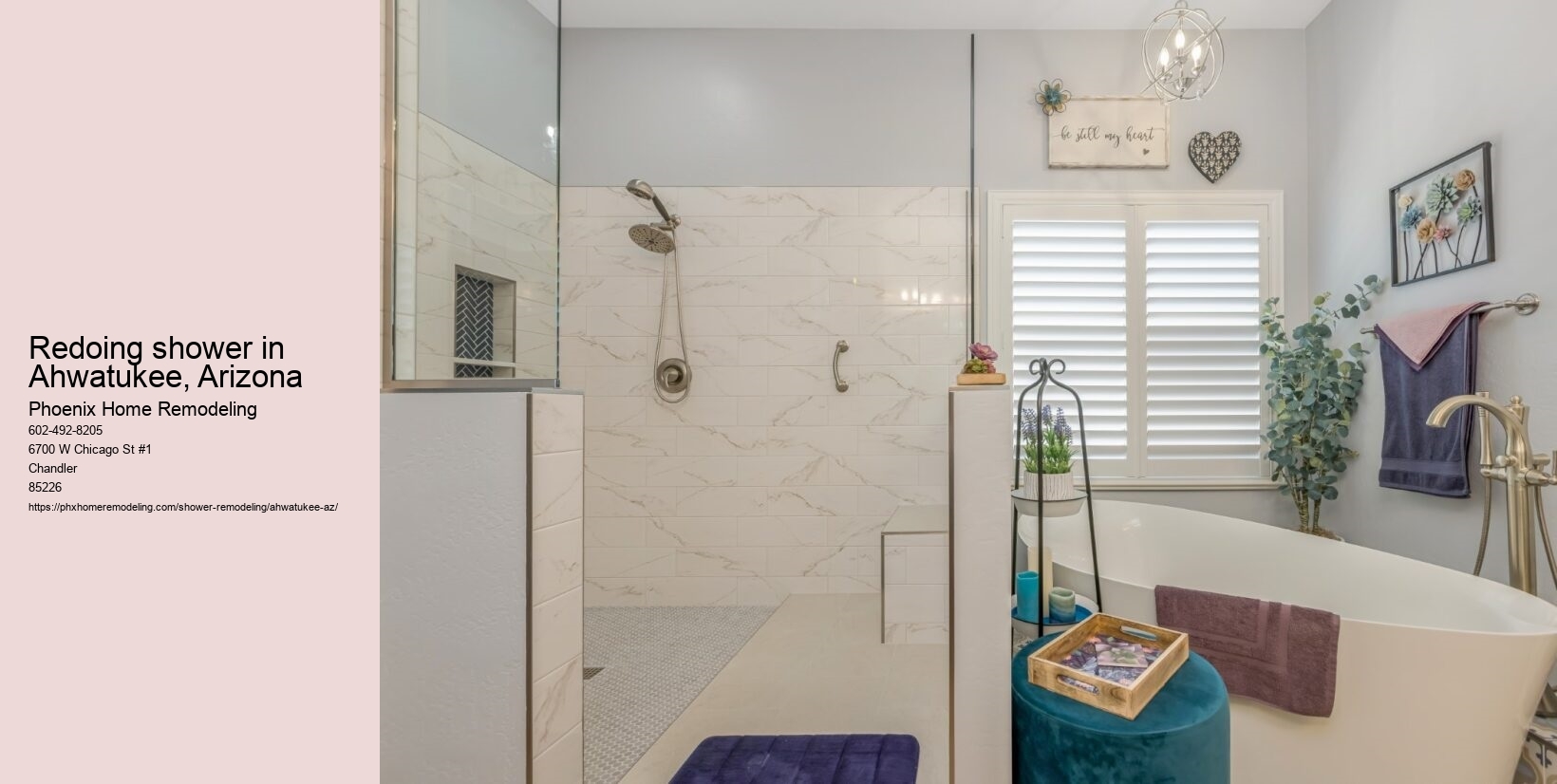 Redoing shower in Ahwatukee, Arizona