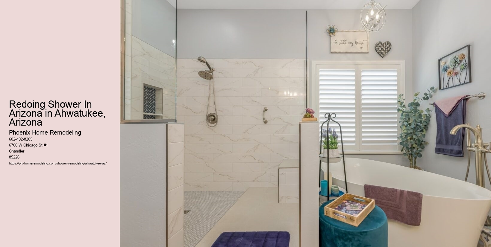 Redoing Shower In Arizona in Ahwatukee, Arizona