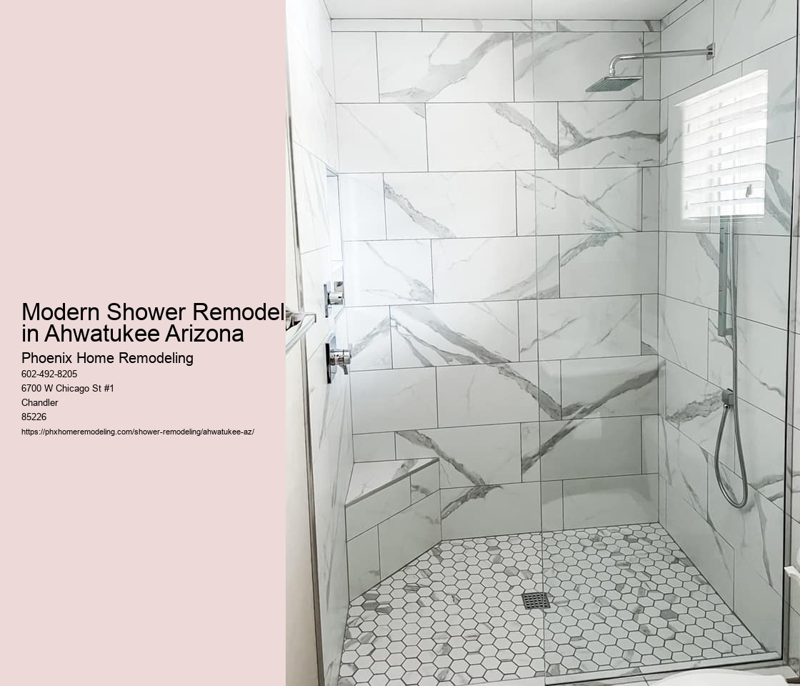 Modern Shower Remodel in Ahwatukee Arizona