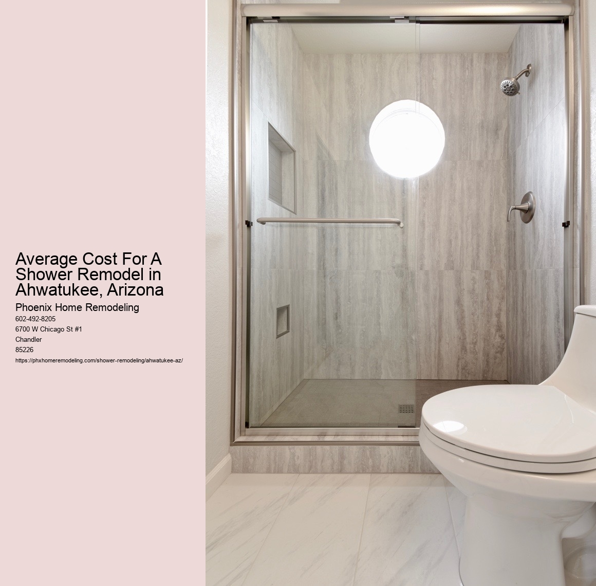 Average Cost For A Shower Remodel in Ahwatukee, Arizona