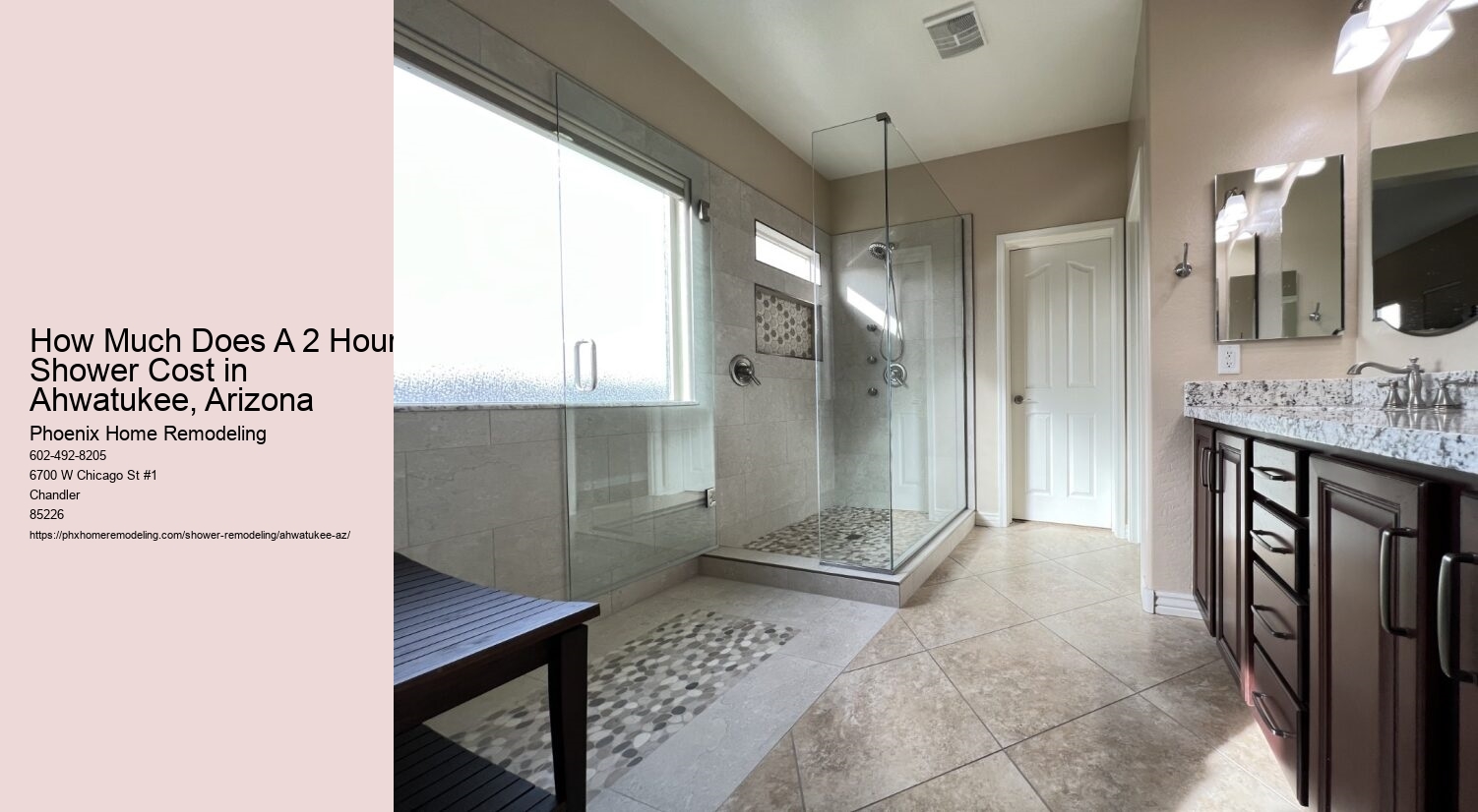 How Much Does A 2 Hour Shower Cost in Ahwatukee, Arizona