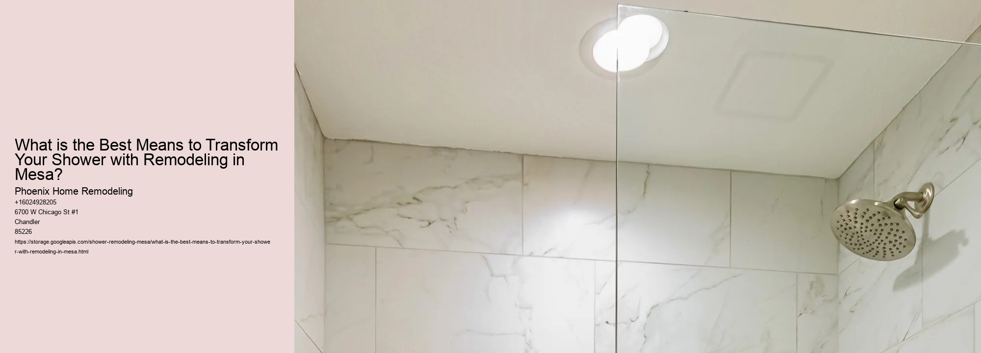 What is the Best Means to Transform Your Shower with Remodeling in Mesa?