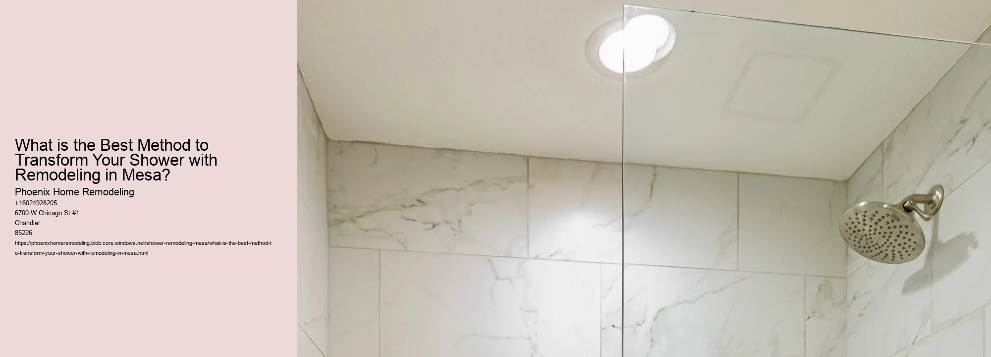 What is the Best Method to Transform Your Shower with Remodeling in Mesa?