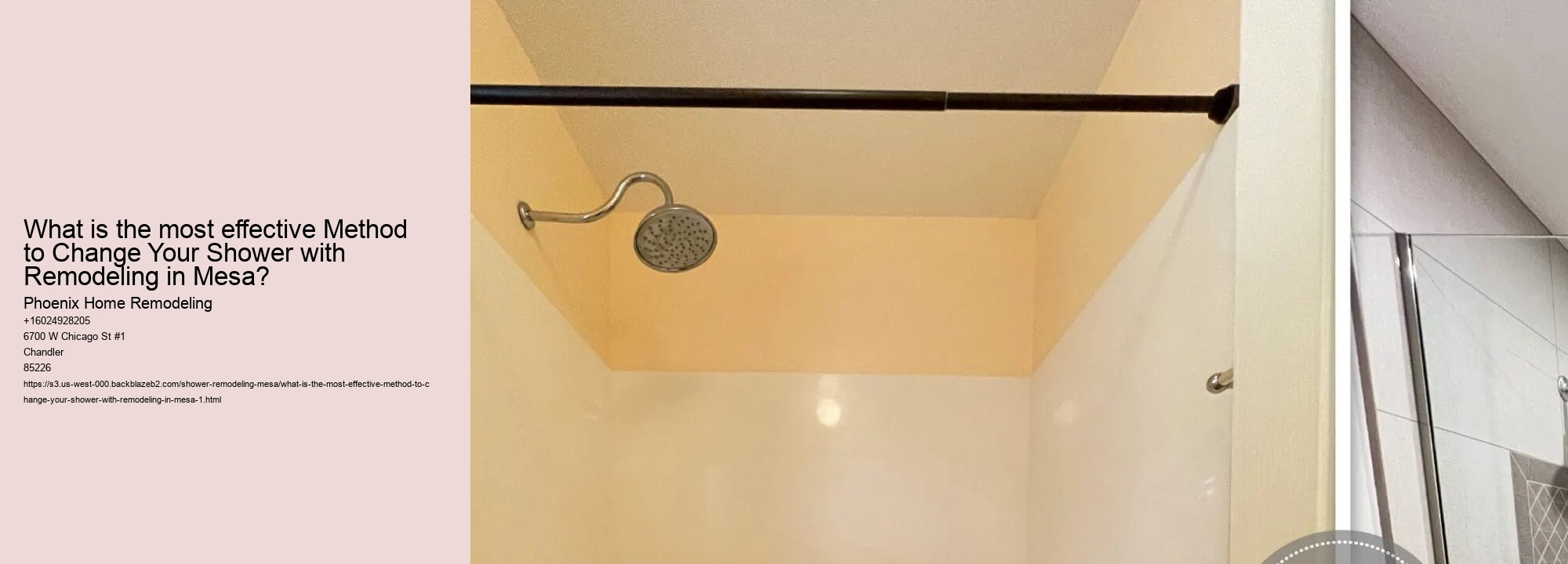 What is the most effective Method to Change Your Shower with Remodeling in Mesa?