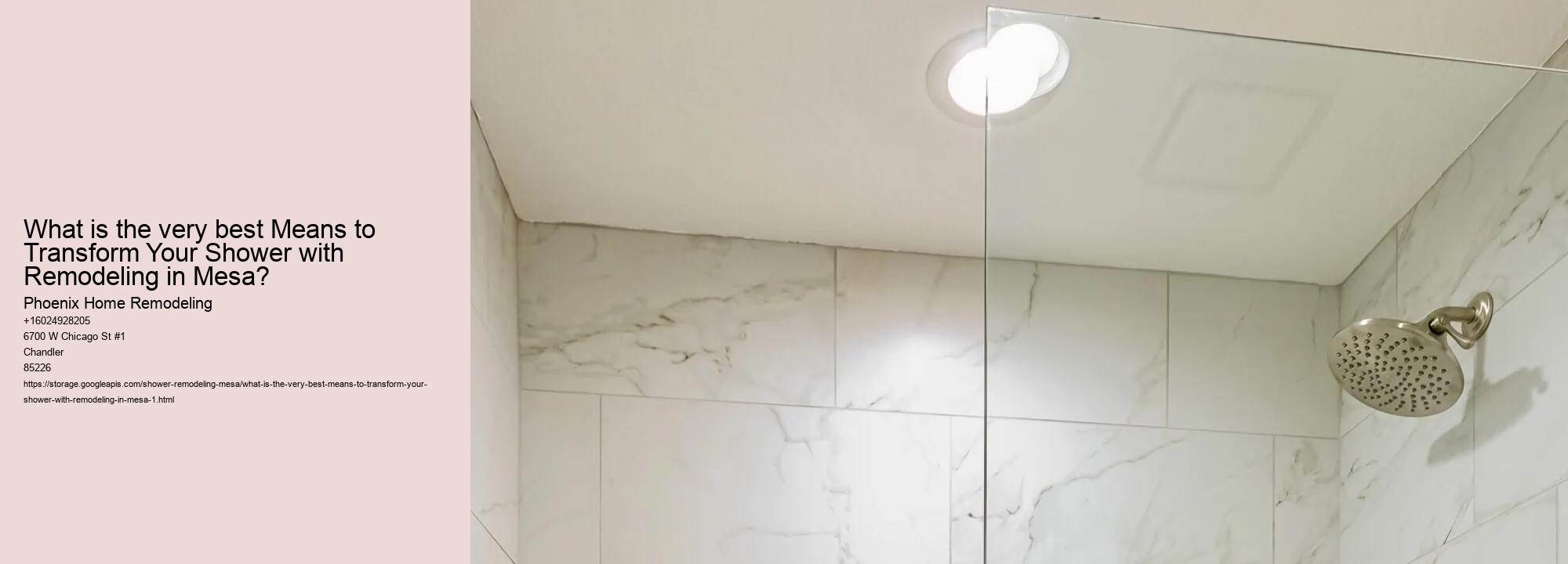 What is the very best Means to Transform Your Shower with Remodeling in Mesa?