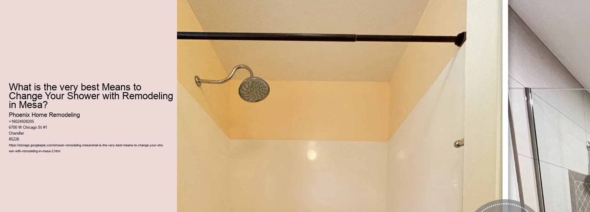 What is the very best Means to Change Your Shower with Remodeling in Mesa?