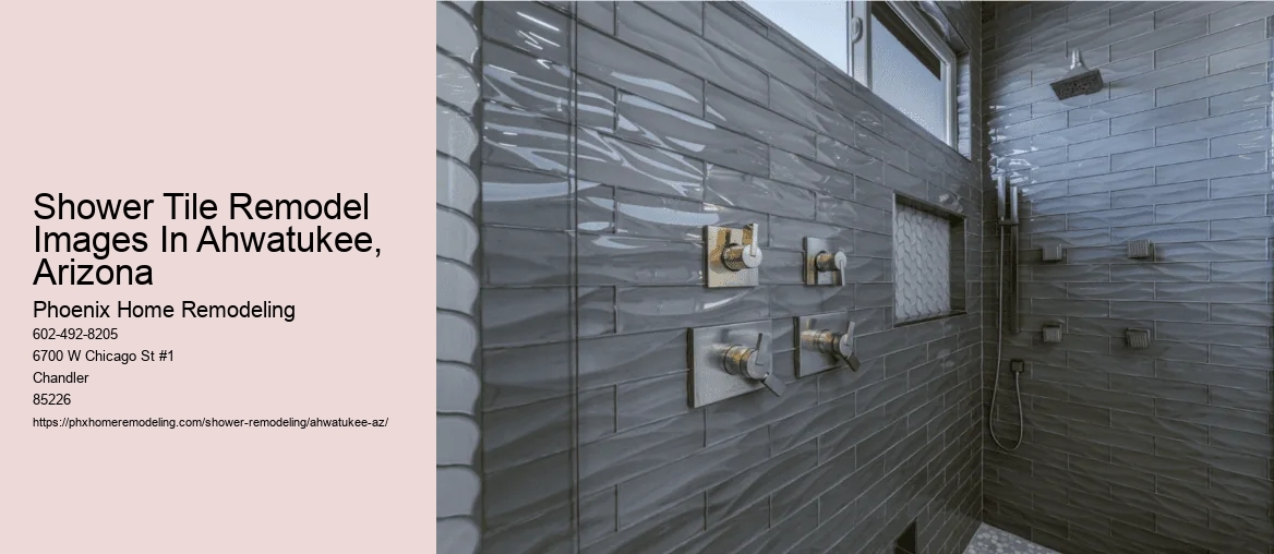 Shower Tile Remodel Images In Ahwatukee, Arizona